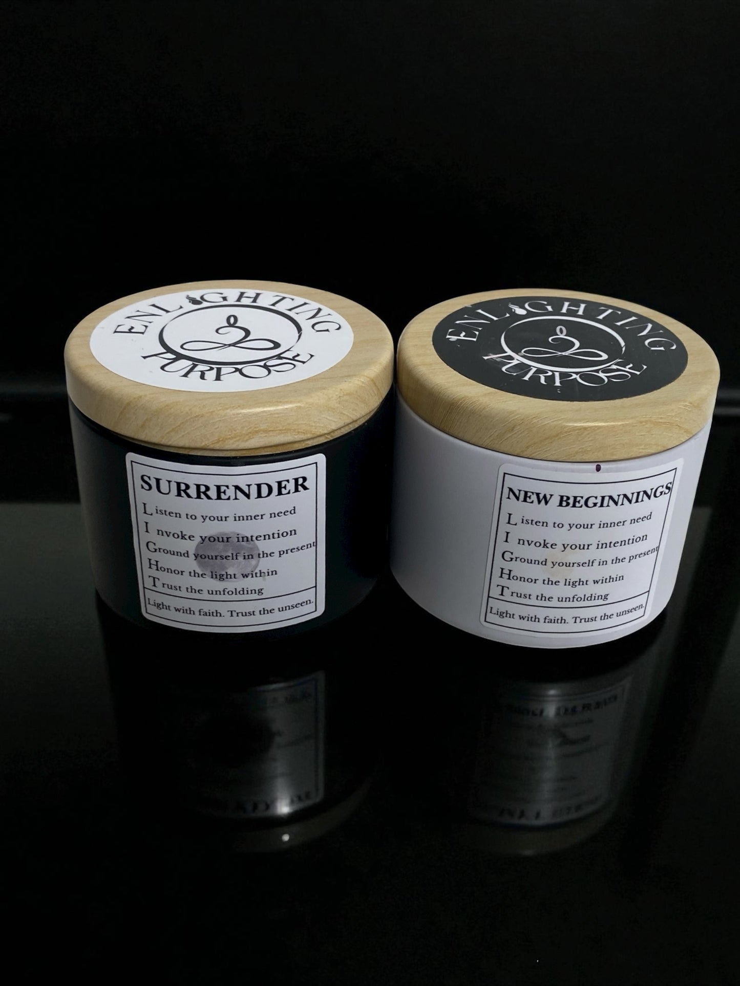 Lunar Duo – Surrender & New Beginnings Candle Set (2 x 4 oz)
