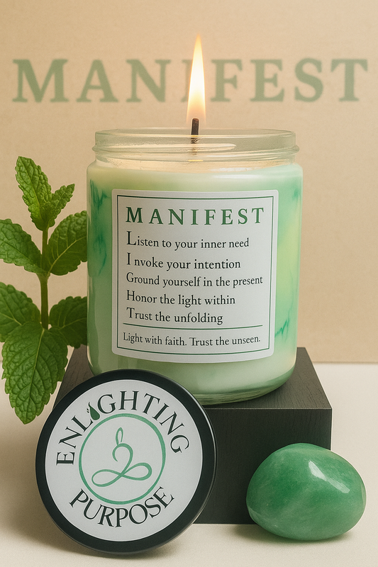Manifest – Handcrafted Candle for Growth, Abundance & Clarity (8 oz or 4 oz)