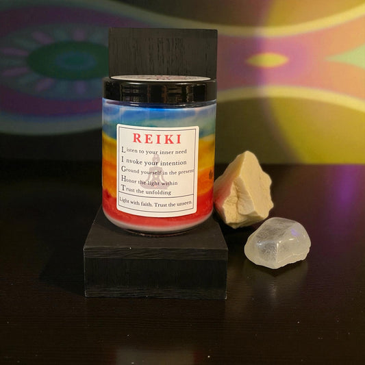 Reiki Candle – Energy Alignment for Practitioners & Self-Care (8 oz Premium Candle)