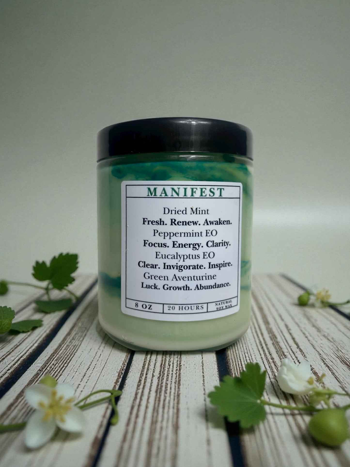 Manifest – Handcrafted Candle for Growth, Abundance & Clarity (8 oz or 4 oz)