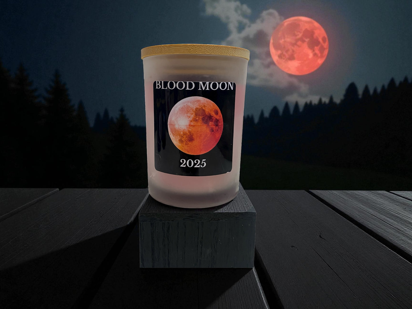 Blood Moon Candle – Transformation, Shadow Work &amp; Power (8 oz)