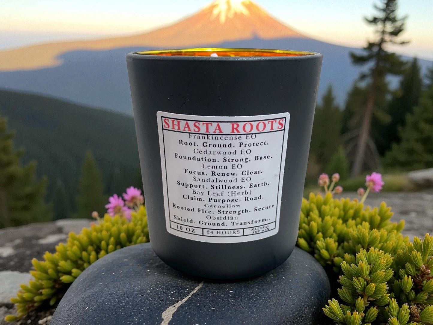 Shasta Root Candle – Premium Collection- Grounding and Root Chakra Connection