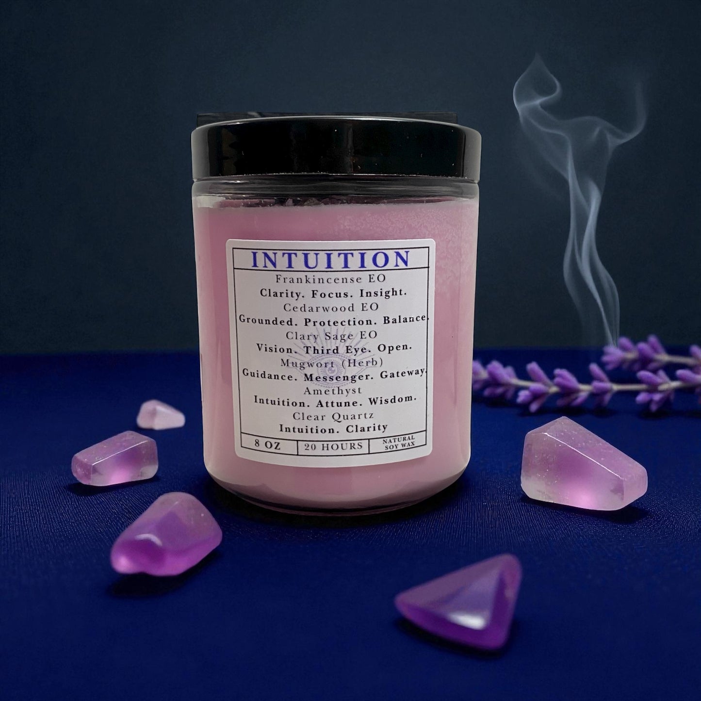 Intuition Candle – Inner Wisdom & Third Eye Awakening (4 oz / 8 oz)